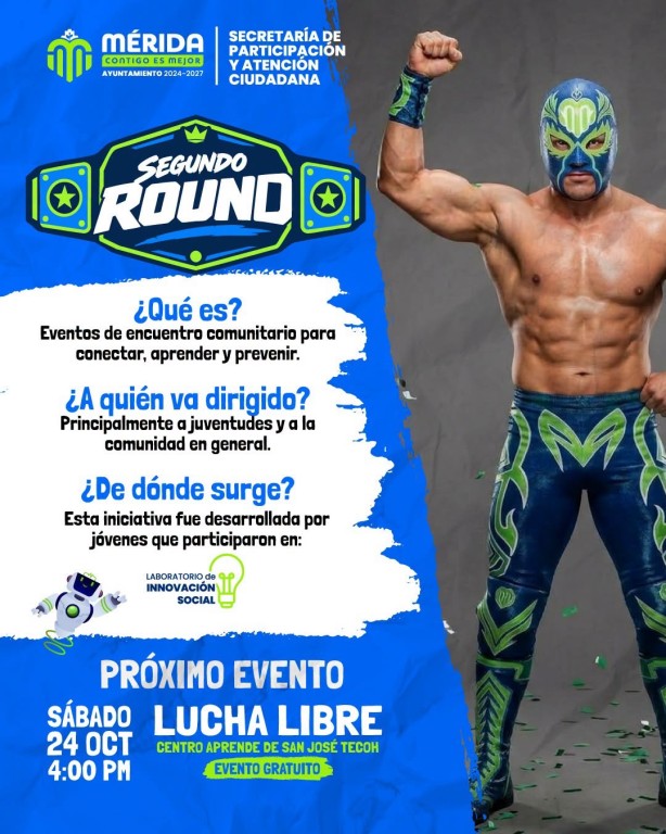 Anuncian funciones gratuitas de lucha libre, en Mérida