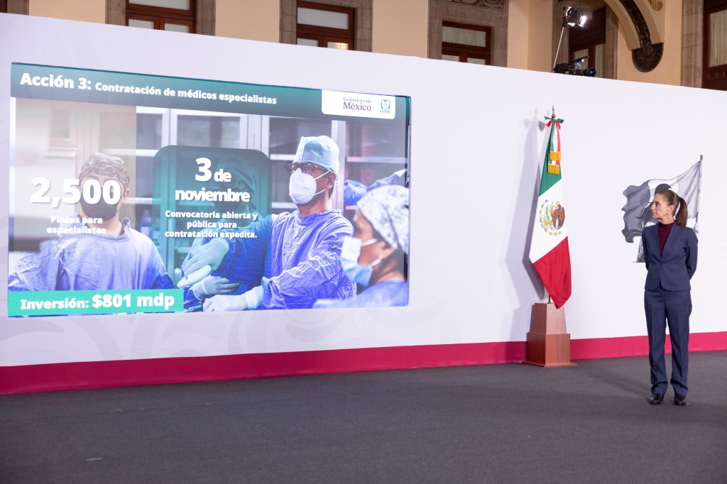 Anuncia Claudia Sheinbaum programa emergente para el IMSS de 12 acciones en 120 días