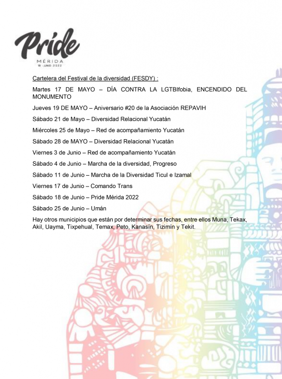 Presentan la Cartelera del Festival de la Diversidad 2022
