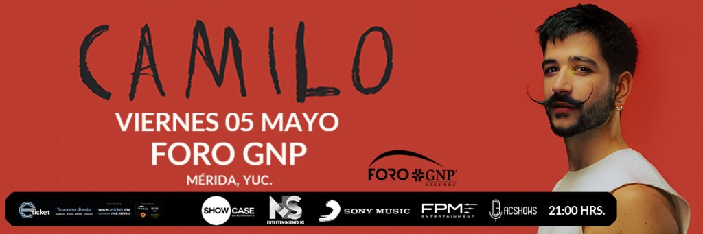 Camilo en Mérida este 5 de mayo