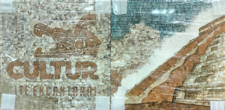 Recolectan más de 5 mil colillas de cigarros en paradores turísticos para convertirlas en arte