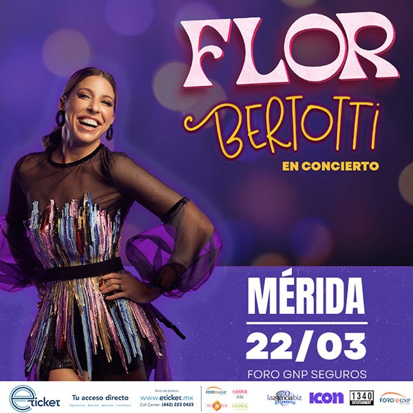Por primera vez en Mérida Flor Bertotti