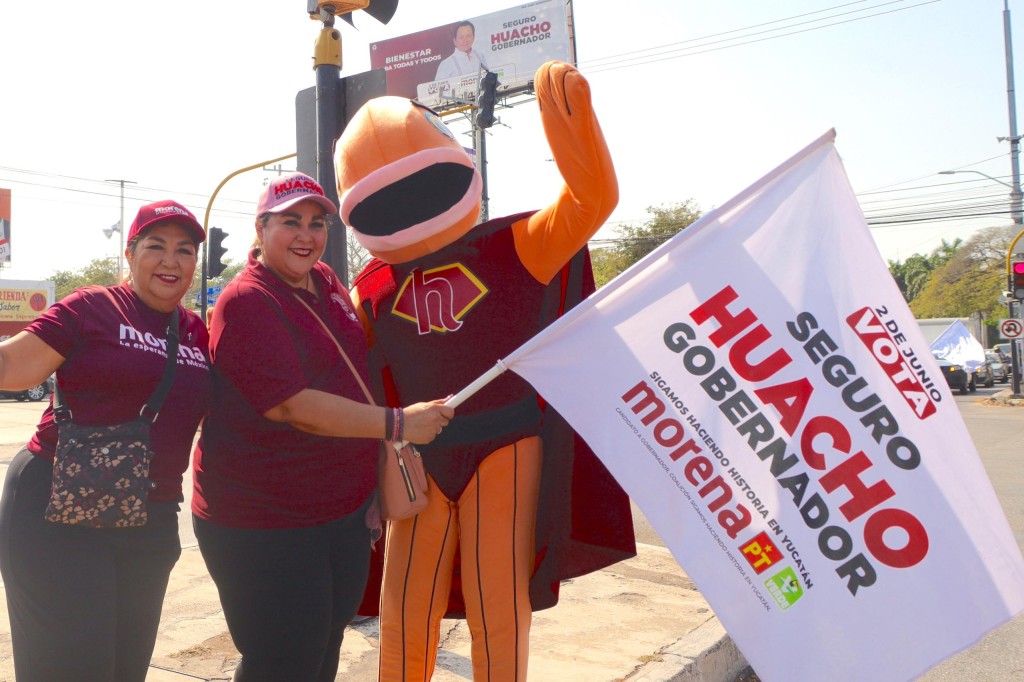 Ola guinda contagia el espíritu del cambio verdadero en calles de Mérida.