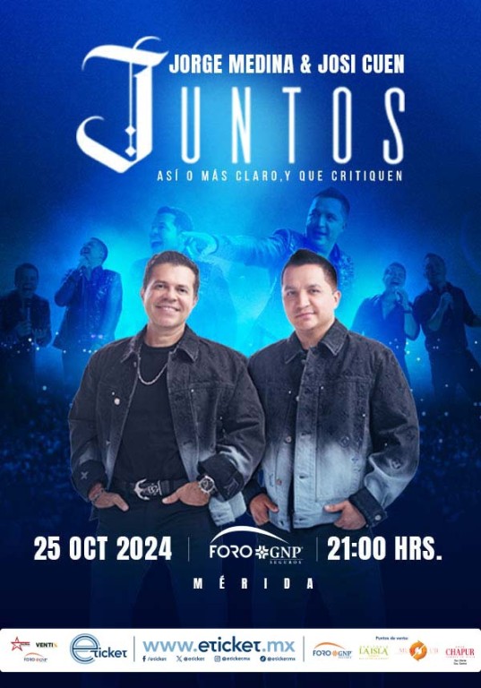 Jorge Medina y Josi Cuen estarán en Mérida