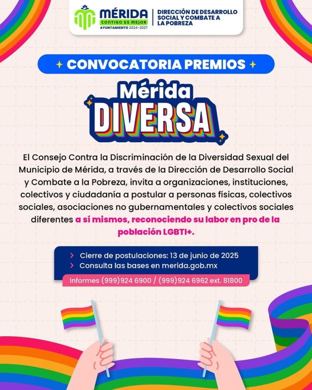 Lanza Ayuntamiento convocatoria para el Premio “Mérida Diversa”