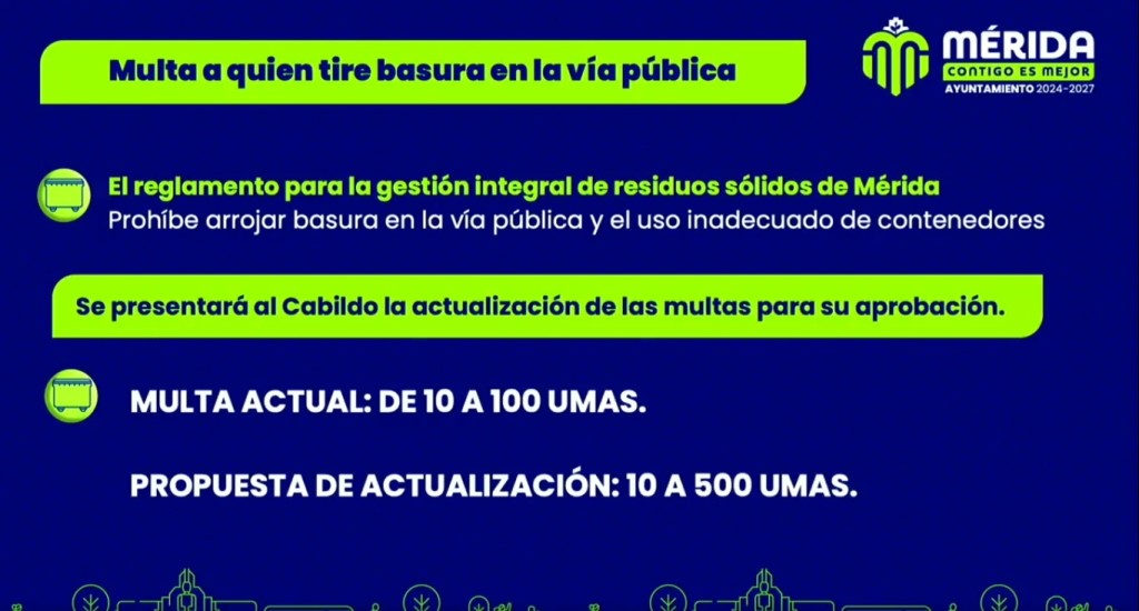 Cecilia Patrón presenta ante el cabildo actualización de multas por tirar basura en la calle