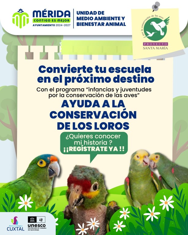 1 Invitan a las escuelas a concientizar sobre la conservación de loros