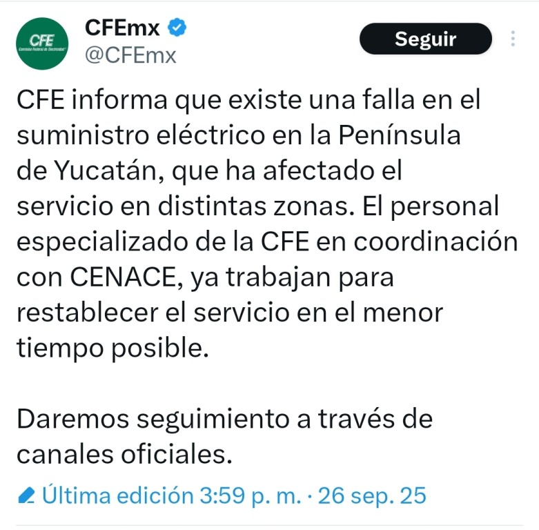 Más de cinco millones de habitantes afectados por apagón