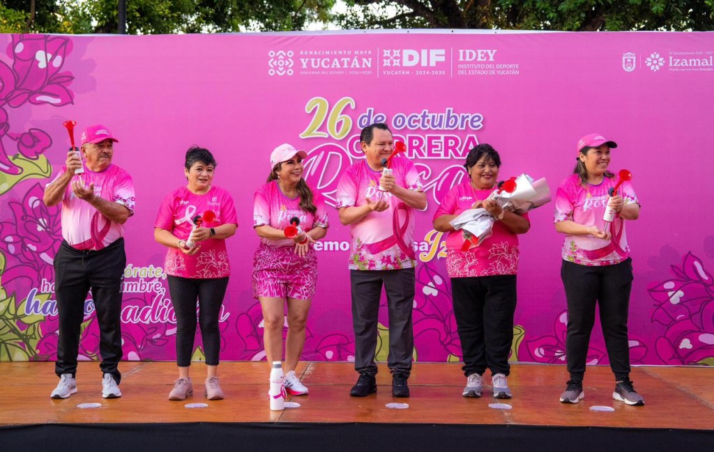 Se pinta de rosa Izamal para impulsar la prevención del cáncer de mama