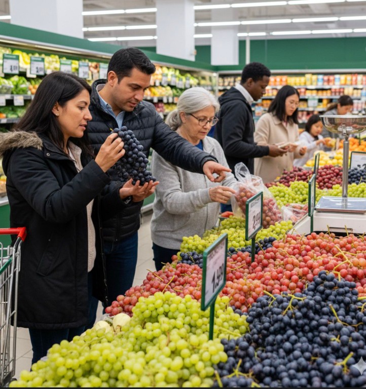 Se dispara precio de la uva hasta $159 el kilo, por las celebraciones de Fin de A&ntilde;o