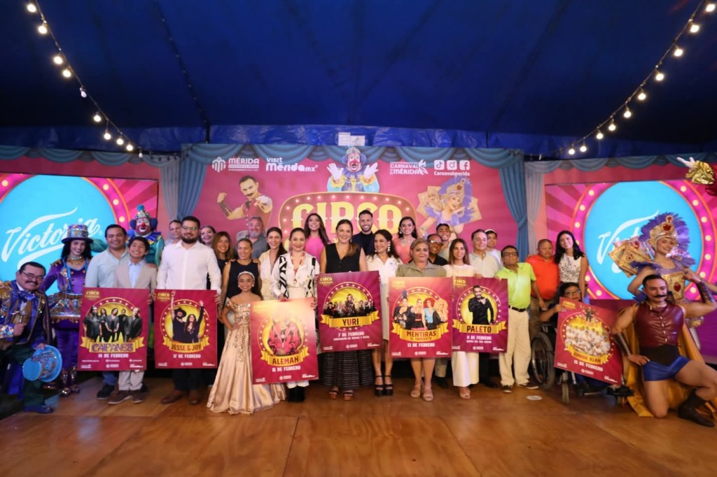 Circo Carnaval M&eacute;rida 2026 presenta cartelera art&iacute;stica y musical que har&aacute; vibrar a la ciudad