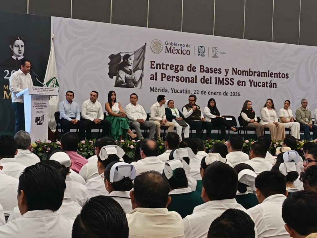 El IMSS entreg&oacute; 124 bases laborales en Yucat&aacute;n
