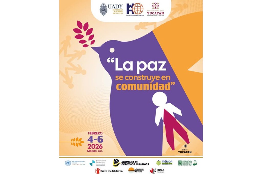 Rigoberta Mench&uacute; y Alfred C. Sharpton Jr. en la Conferencia Internacional de Paz de la UADY