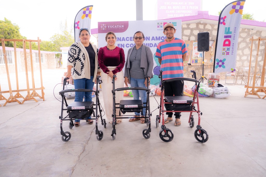 Fortalece DIF Yucatán el tejido comunitario en San Felipe, con apoyos deportivos y de movilidad