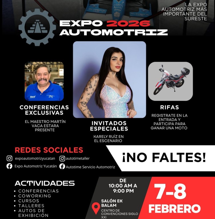 Gran Expo Automotriz en M&eacute;rida, este fin de semana