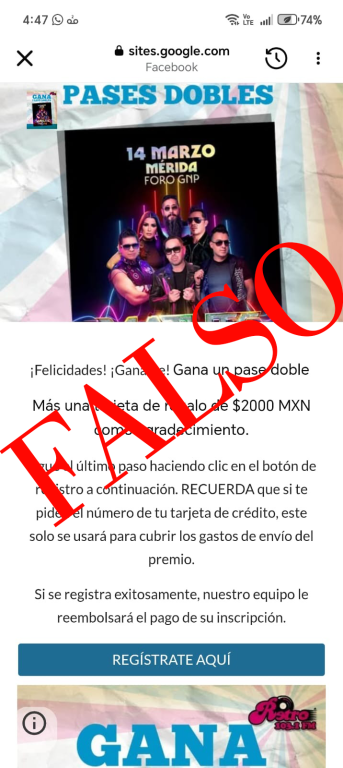 Alerta, p&aacute;gina falsa de Retro FM organiza din&aacute;micas, posiblemente fraudulentas, a nombre de esta estaci&oacute;n