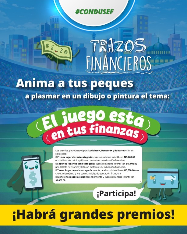Lanza Condusef concurso de dibujo infantil &ldquo;Trazos Financieros&rdquo;