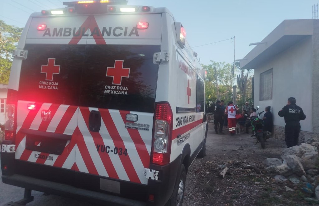 Acaban en el hospital motociclista y acompa&ntilde;ante, por atravesarse perro en su camino