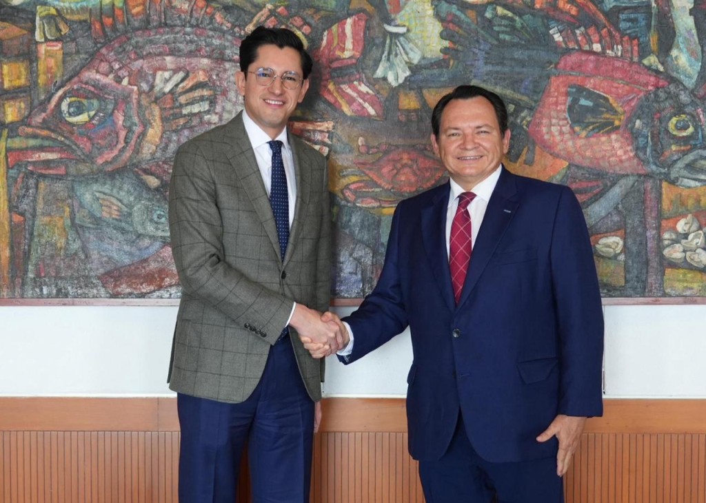 Gobernador Díaz Mena expone proyecto del Renacimiento Maya al canciller