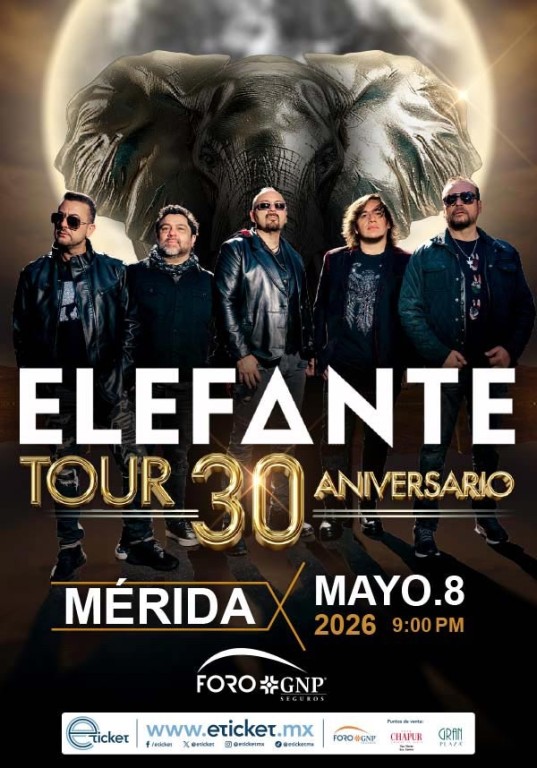 Todo listo para el concierto de Elefante, en M&eacute;rida