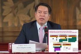Defiende Mario Delgado ajuste al calendario, y dice que las escuelas &ldquo;no son guarder&iacute;as&rdquo;.
