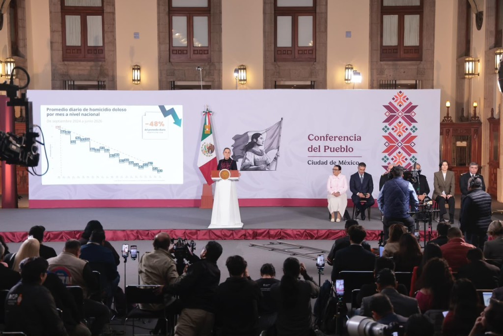 Disminuyeron 48% homicidios dolosos: Claudia Sheinbaum