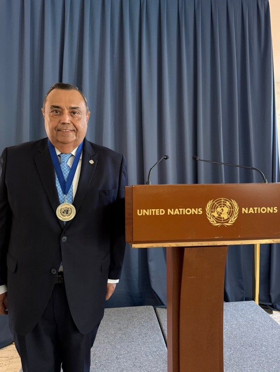 Reconocen en la ONU a Héctor Navarrete Muñoz, por 15 años de trabajo y liderazgo internacional