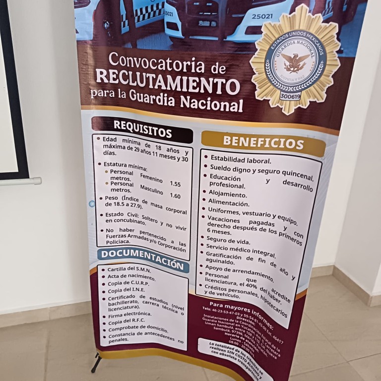 Busca captar 100 nuevos elementos la Guardia Nacional, a través de un proceso de reclutamiento