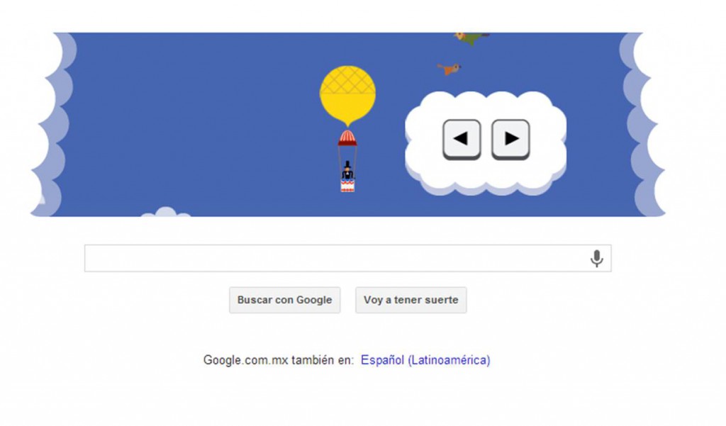 Con un “doodle” se recuerda al primer hombre que saltó en paracaídas Con un “doodle” se recuerda al primer hombre que saltó en paracaídas