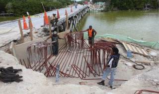 Avance del 40 por ciento en construcción del puente de coloradas Avance del 40 por ciento en construcción del puente de coloradas
