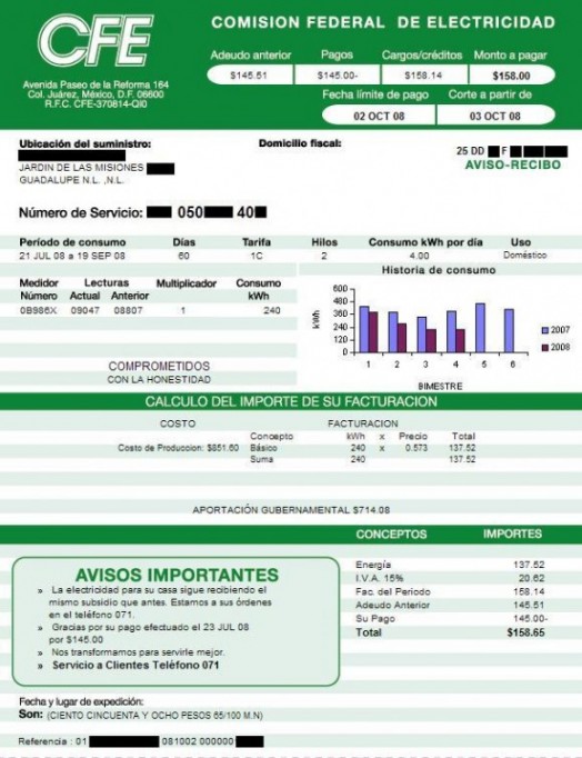Solicita a la CFE pagar a plazos su recibo de luz de casi 3 mil pesos Solicita a la CFE pagar a plazos su recibo de luz de casi 3 mil pesos