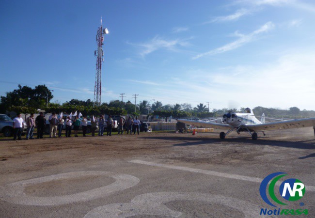 TIZIMIN: Fumigación aérea contra una plaga. TIZIMIN: Fumigación aérea contra una plaga.