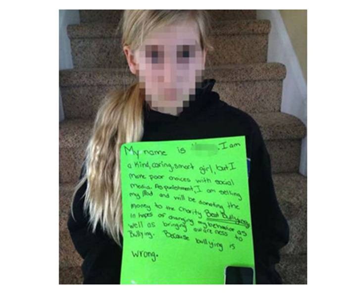 Sube foto de su hija a Facebook por haber hecho Bullying Sube foto de su hija a Facebook por haber hecho Bullying