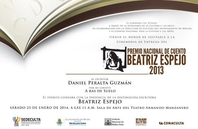 Premian a Tabasqueño en concurso de cuento Beatriz Espejo Premian a Tabasqueño en concurso de cuento Beatriz Espejo