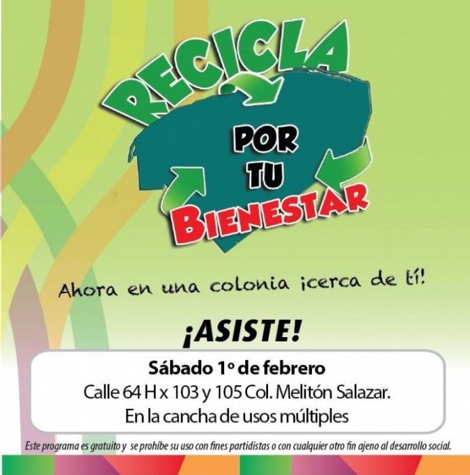 Este sábado reinicia el programa "Recicla por tu Bienestar" Este sábado reinicia el programa "Recicla por tu Bienestar"