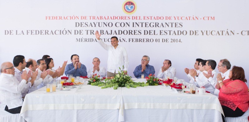 Reconocen colaboración del sector obrero a la productividad de Yucatán Reconocen colaboración del sector obrero a la productividad de Yucatán