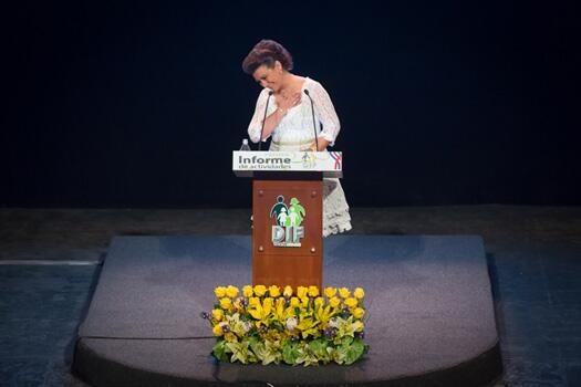 Sarita Blancarte de Zapata rinde su primer informe de actividades al frente del DIF estatal Sarita Blancarte de Zapata rinde su primer informe de actividades al frente del DIF estatal