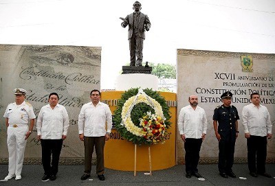 Conmemoran 97 años de la promulgación de la Constitución Conmemoran 97 años de la promulgación de la Constitución