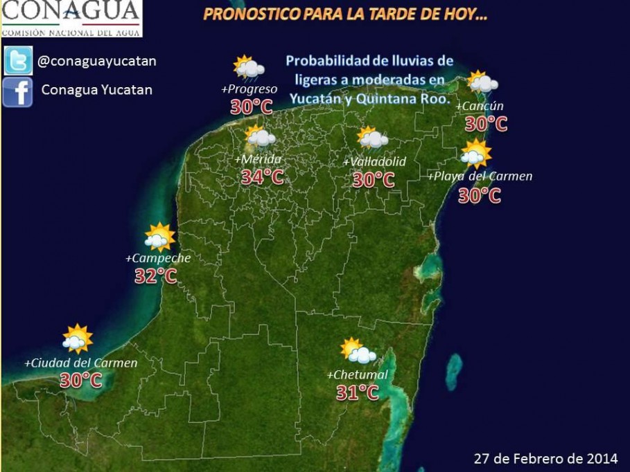 Calor y lluvias para este viernes en el Estado Calor y lluvias para este viernes en el Estado
