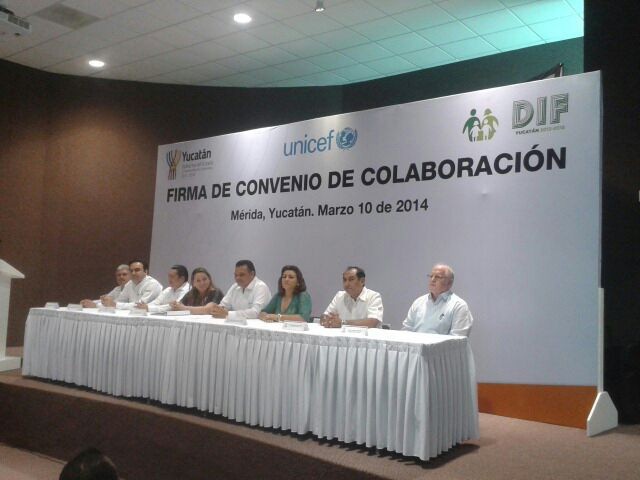 Firman convenio de colaboración Unicef y Yucatán Firman convenio de colaboración Unicef y Yucatán