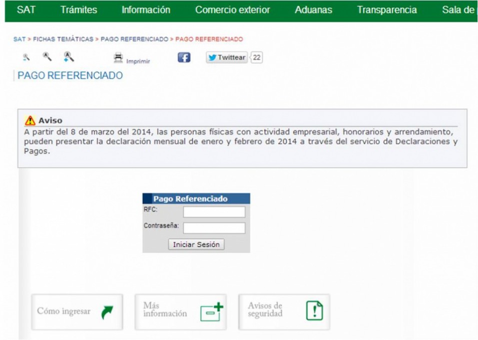 Listo el portal del SAT para recibir declaraciones mensuales de 2014 Listo el portal del SAT para recibir declaraciones mensuales de 2014