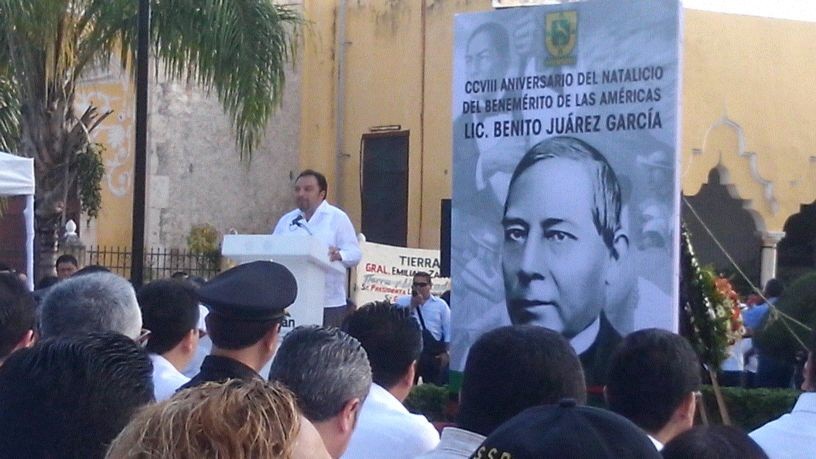 Conmemoran el 208 aniversario del natalicio de Benito Juárez Conmemoran el 208 aniversario del natalicio de Benito Juárez