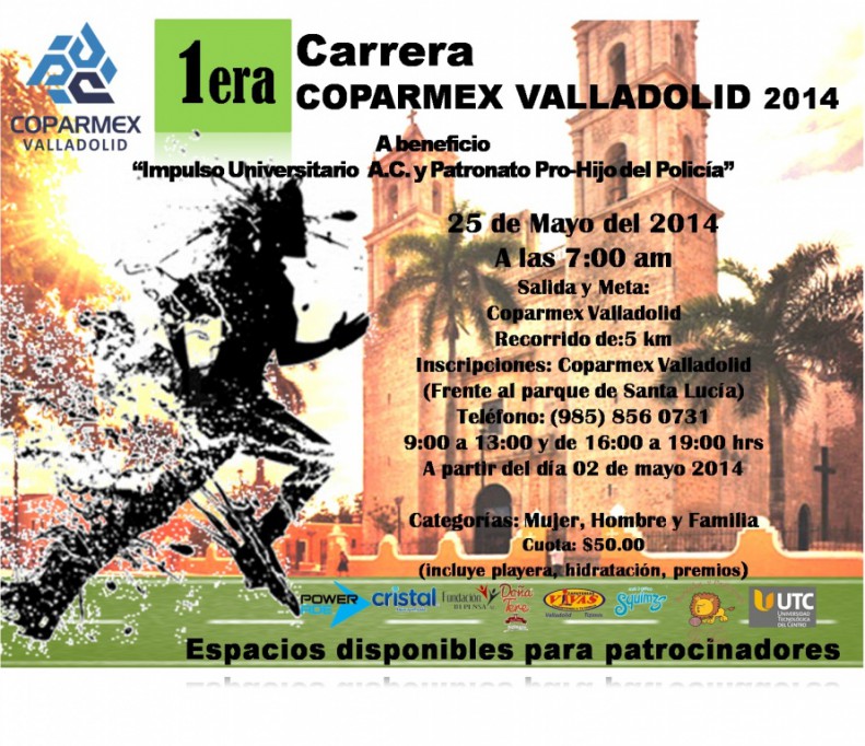 Coparmex Valladolid organiza carrera familiar con fines altruistas Coparmex Valladolid organiza carrera familiar con fines altruistas