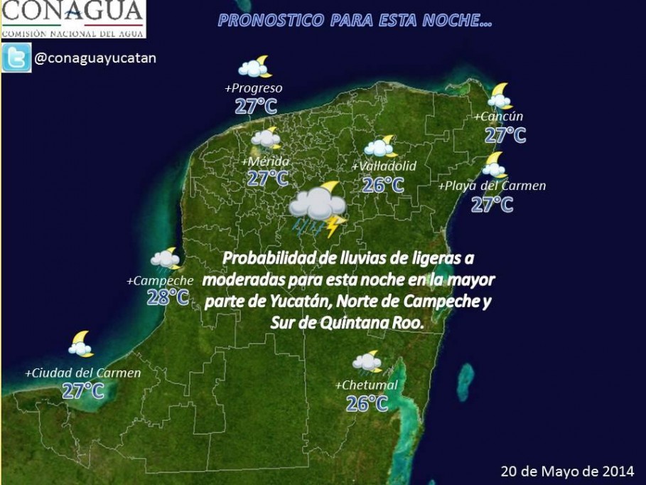 Continuarán las lluvias vespertinas Continuarán las lluvias vespertinas