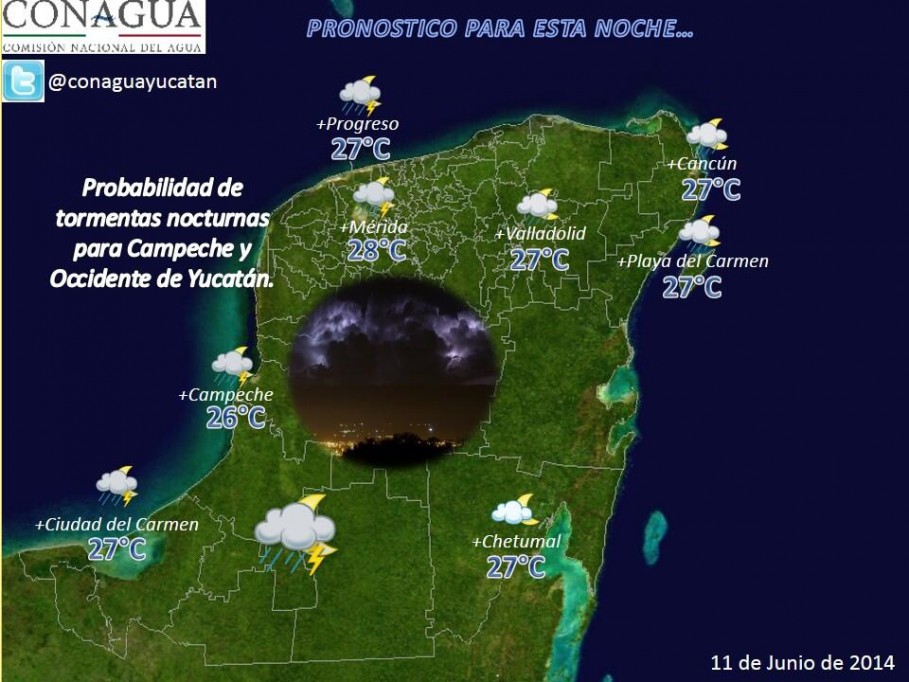 Continuarán las condiciones calurosas y lluvias por la tarde Continuarán las condiciones calurosas y lluvias por la tarde