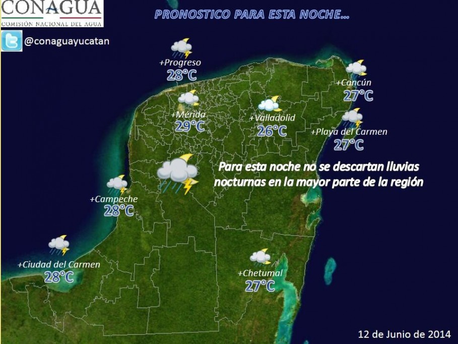 Se mantienen condiciones calurosas durante el día y lluvias por las tardes Se mantienen condiciones calurosas durante el día y lluvias por las tardes