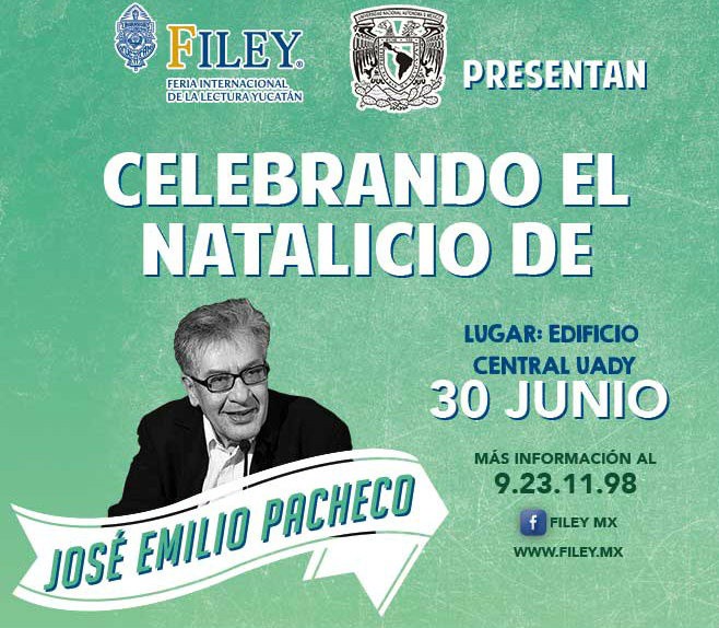 Realizarán actividades literarias en conmemoración del natalicio del escritor José Emilio Pacheco Realizarán actividades literarias en conmemoración del natalicio del escritor José Emilio Pacheco