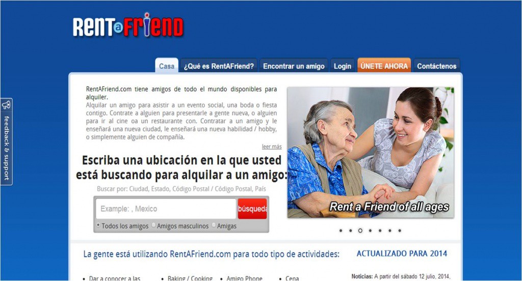 Existe un sitio donde ya puedes rentar "amigos" Existe un sitio donde ya puedes rentar "amigos"