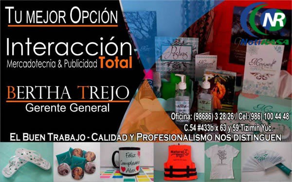 Interacción Total, la mejor opción en Tizimín en artículos publicitarios Interacción Total, la mejor opción en Tizimín en artículos publicitarios