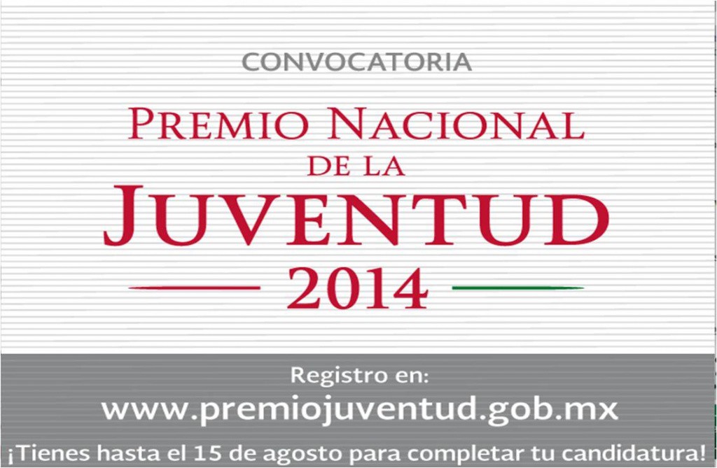 La convocatoria al Premio Nacional de la Juventud sigue abierta La convocatoria al Premio Nacional de la Juventud sigue abierta